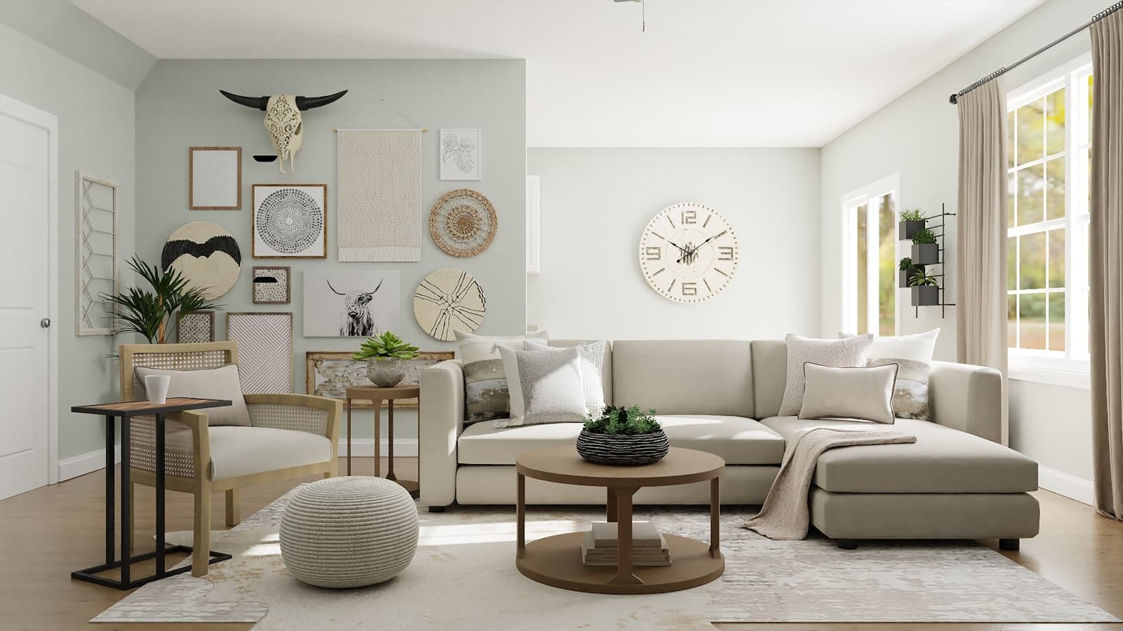Interior minimalista con superficies claras